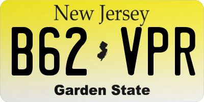 NJ license plate B62VPR