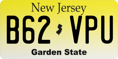 NJ license plate B62VPU