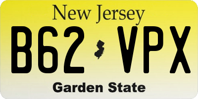 NJ license plate B62VPX