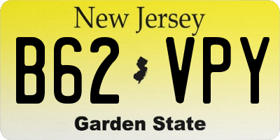NJ license plate B62VPY
