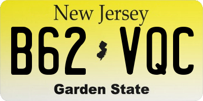 NJ license plate B62VQC