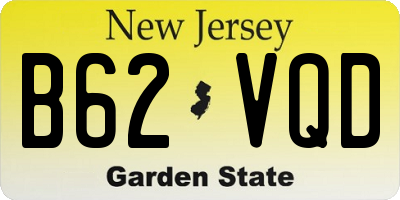 NJ license plate B62VQD