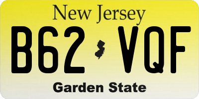 NJ license plate B62VQF