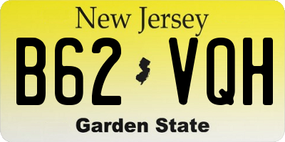 NJ license plate B62VQH