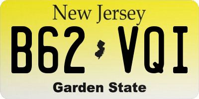 NJ license plate B62VQI