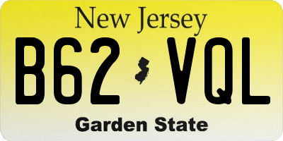 NJ license plate B62VQL