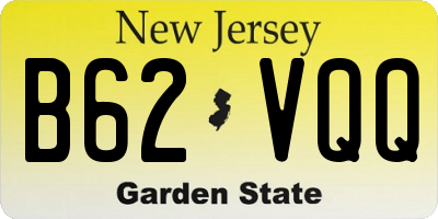 NJ license plate B62VQQ