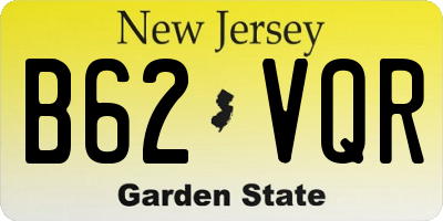 NJ license plate B62VQR