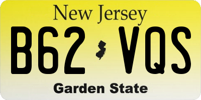 NJ license plate B62VQS