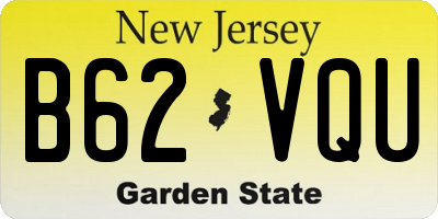 NJ license plate B62VQU