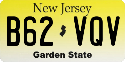 NJ license plate B62VQV