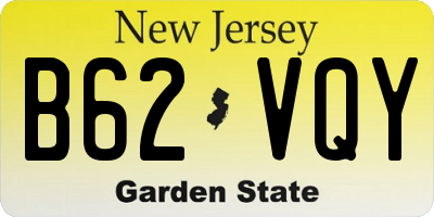 NJ license plate B62VQY