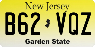 NJ license plate B62VQZ