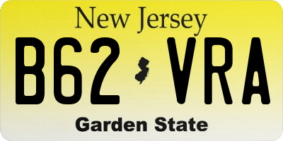 NJ license plate B62VRA
