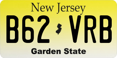 NJ license plate B62VRB