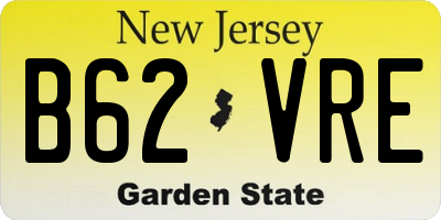 NJ license plate B62VRE