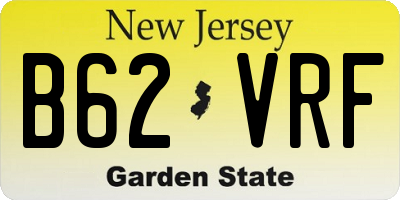 NJ license plate B62VRF