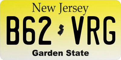 NJ license plate B62VRG