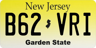 NJ license plate B62VRI