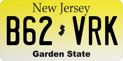 NJ license plate B62VRK