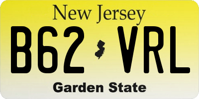 NJ license plate B62VRL