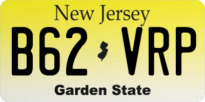 NJ license plate B62VRP