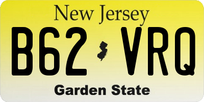 NJ license plate B62VRQ