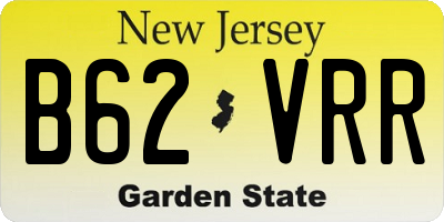NJ license plate B62VRR