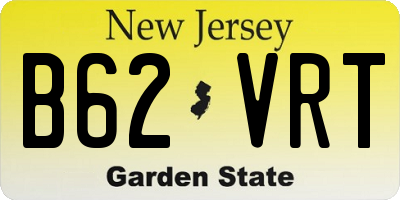 NJ license plate B62VRT