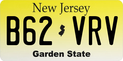 NJ license plate B62VRV