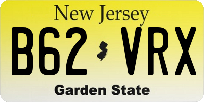 NJ license plate B62VRX