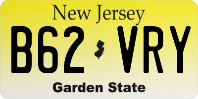 NJ license plate B62VRY