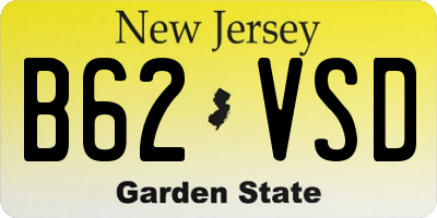 NJ license plate B62VSD