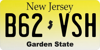 NJ license plate B62VSH