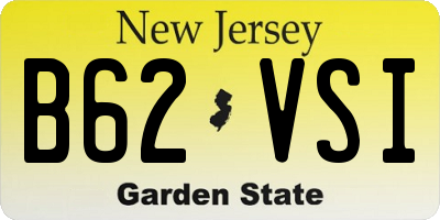 NJ license plate B62VSI