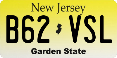 NJ license plate B62VSL