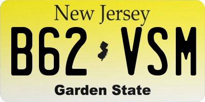 NJ license plate B62VSM