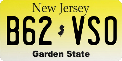 NJ license plate B62VSO