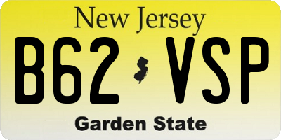 NJ license plate B62VSP