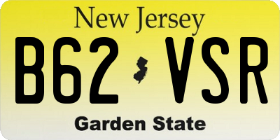NJ license plate B62VSR