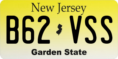 NJ license plate B62VSS