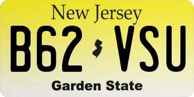 NJ license plate B62VSU