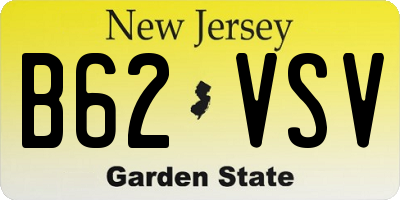 NJ license plate B62VSV