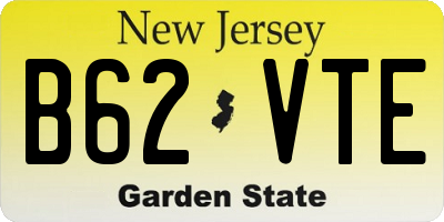 NJ license plate B62VTE