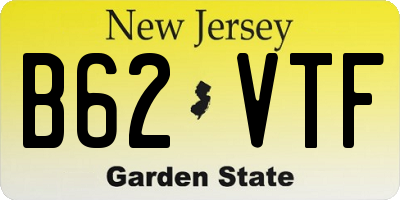 NJ license plate B62VTF
