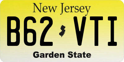 NJ license plate B62VTI