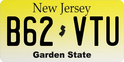 NJ license plate B62VTU