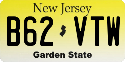 NJ license plate B62VTW