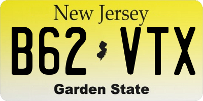 NJ license plate B62VTX