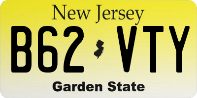 NJ license plate B62VTY